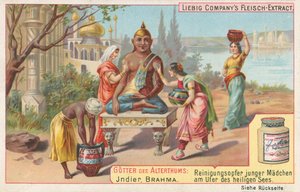 Indien, Brahma, Liebig-Karte, frühes 20. Jahrhundert