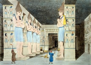 Innenansicht des Tempels von Ramses in Abu Simbel von European School