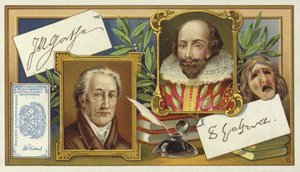 Johann Wolfgang von Goethe und William Shakespeare von European School
