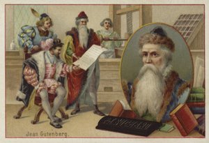Johannes Gutenberg, deutscher Graveur, Erfinder und Drucker von European School