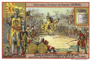 Johann I., Herzog von Brabant, in der Schlacht von Woeringen, 1288 von European School
