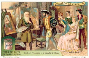 König Franz I. von Frankreich besucht Leonardo da Vinci in Clos Lucé