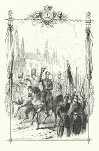 König Leopold I., der Herzog von Brabant und der Graf von Flandern bei einer Militärparade, Belgien von European School