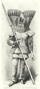 Kingsmill-Insulaner in voller Rüstung von European School