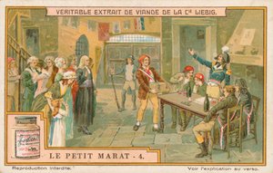 Le Petit Marat, Liebig-Karte, frühes 20. Jahrhundert (Chromo)