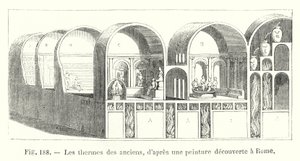 Die Thermen der Alten, nach einem in Rom entdeckten Gemälde von European School