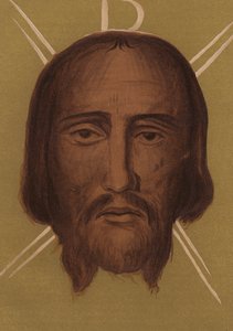 Abbild von Jesus Christus: Aus der Kirche St. Silvestro, Rom (Chromolithografie) von European School