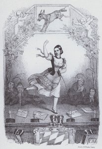 Lola Montez tanzt die bayerische Geschichte (Lithografie) von European School