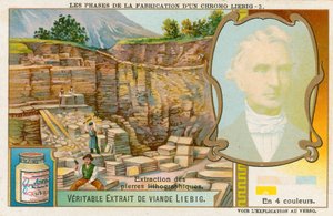 Herstellung einer Liebig-Chromolithographie von European School
