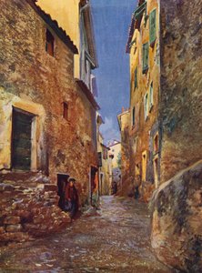 Menton, Straße in der Altstadt von European School