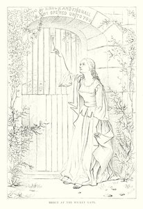 Barmherzigkeit am Wicket Gate (Gravur) von European School