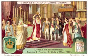 Napoleon Bonaparte krönt sich selbst zum König von Italien in Mailand von European School
