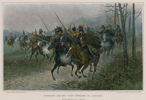 Napoleon und sein Stab von Kosaken überrascht von European School