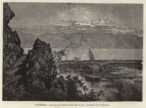 Palästina, Der See Genezareth von Ain-et-Tin, der Feigenquelle, aus gesehen von European School