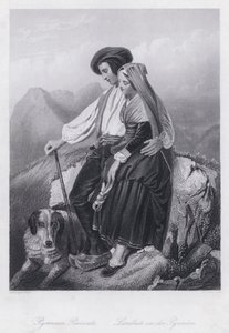 Pyrenäenbauern (Stich) von European School