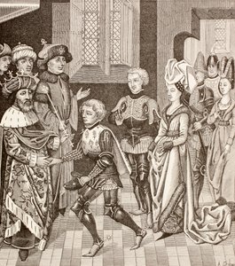 Empfang von Gautier-sans-Avoir durch den König von Ungarn, ca. 1880 von European School