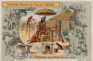 Robinson Crusoe mit all seinen Freunden