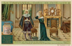 Rodolphes Vater überzeugt Violetta, seinen Sohn zu verlassen