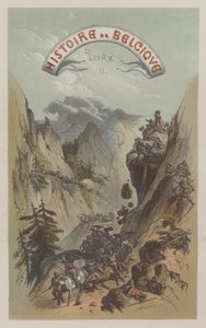 Römische Armee überquert die Pyrenäen (Farbstich)