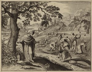 Ruth trifft Boas beim Ährenlesen auf seinem Feld von European School