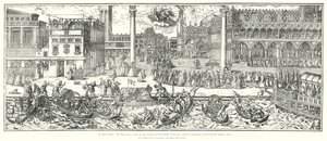 Markusplatz, der Doge vor der Zeremonie der Vermählung mit dem Meer von European School