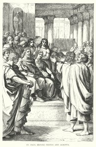 St. Paulus vor Festus und Agrippa (Gravur) von European School