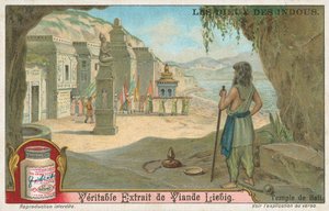 Tempel von Bali, Liebig-Karte, frühes 20. Jahrhundert