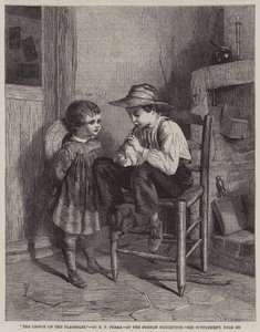 Die Lektion auf der Flageolett (Stich) von European School