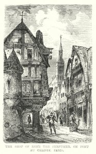 Das Geschäft von Rene dem Parfümeur, auf der Pont au Change, Paris von European School
