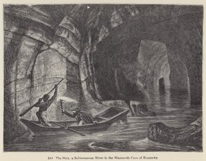 Der Styx, ein unterirdischer Fluss in der Mammuthöhle von Kentucky von European School