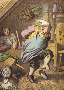 Die drei Brüder (Farblithografie) von European School