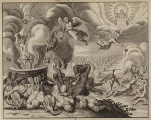 Der Abgrund und die Heuschrecken (Gravur) von European School