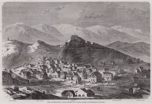 Stadt und Festung von Belfort, Frankreich, nach ihrer Übergabe an die belagernden Deutschen, Deutsch-Französischer Krieg von European School