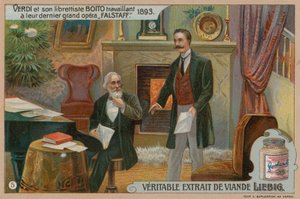 Verdi und Boito komponieren Falstaff von European School