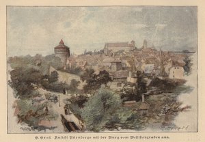 Ansicht von Nürnberg und seiner Burg, Deutschland von European School