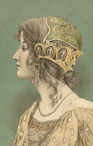 Frau mit Haube