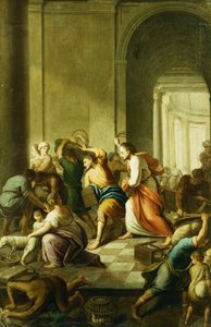 Christus vertreibt die Geldwechsler aus dem Tempel von Eustache Le Sueur