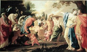Poliphilus beim Triumph des Bacchus, 1637-38 von Eustache Le Sueur