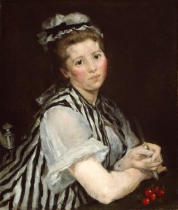 Mädchen mit Kirschen, ca. 1870 von Eva Gonzalès