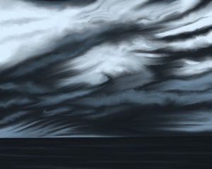 Blauer Himmel und Ozean, ca. 2020-24 von Evan Sklar