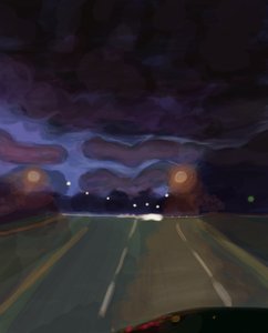 Autobahn bei Nacht von Evan Sklar