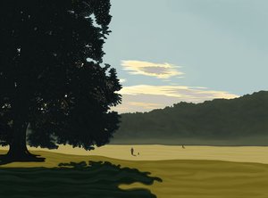 Morgennebel, Prospect Park, Brooklyn von Evan Sklar