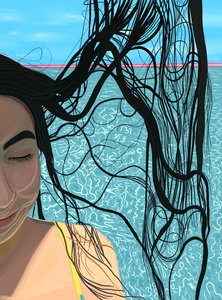 Pool-Haar von Evan Sklar