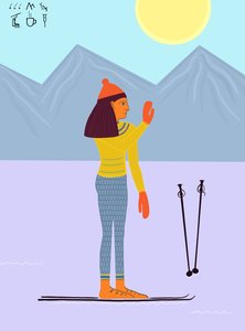 Skitag mit Hieroglyphen