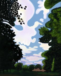 Zelt und Himmel, Prospect Park 2018 von Evan Sklar