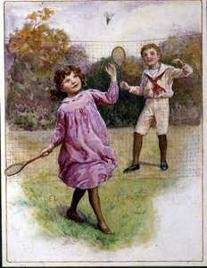 Ein Spiel Federball