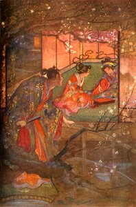 Kato Sayemon in seinem Palast des Shogun Ashikaga
