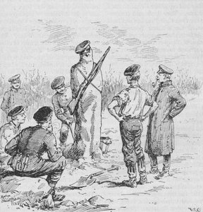 Die deutschen Soldaten machen Wachen aus Ton, 1902 von Evelyn Stuart Hardy