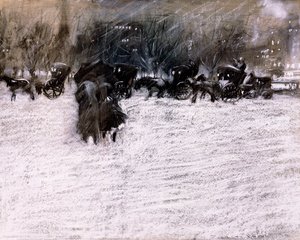 Der Park im Winter von Everett Shinn