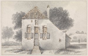 Haus in Zoelmond, in der Betuwe, frontal gesehen von Evert Doublet